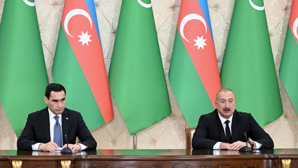 Prezident İlham Əliyev və Türkmənistan Prezidenti Sərdar Berdiməhəmmədov mətbuata bəyanatlarla çıxış ediblər