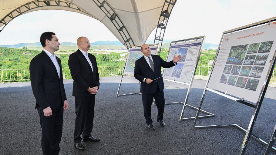 President Ilham Aliyev and President of Turkmenistan visit destroyed sites in Fuzuli city