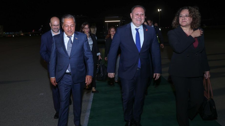 TRNC Speaker of Assembly arrives in Azerbaijan
