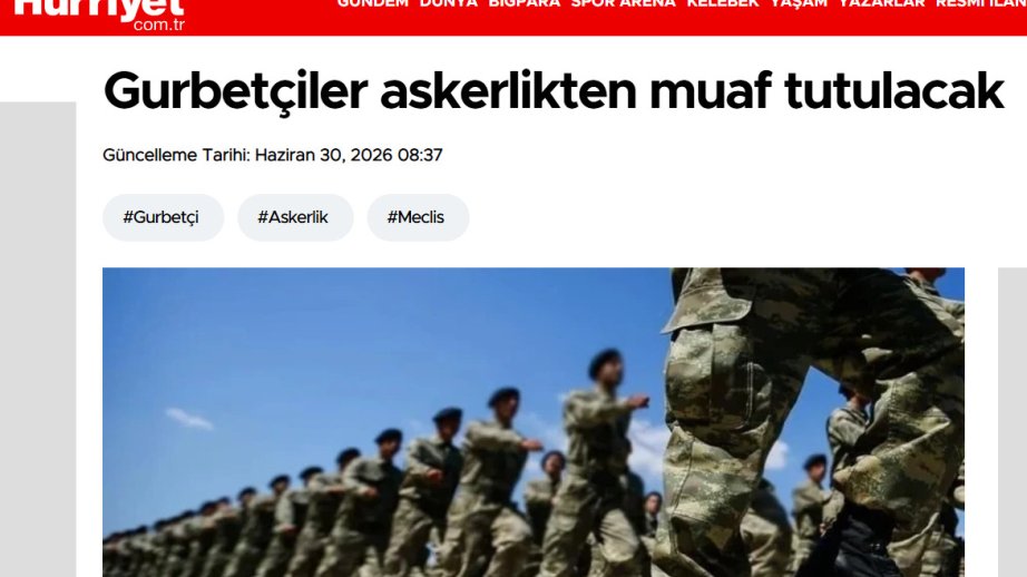 Xaricdə hərbi xidmət keçmiş diaspor nümayəndələrinin Türkiyədə ordudan azad edilməsi ilə bağlı təklif irəli sürülüb