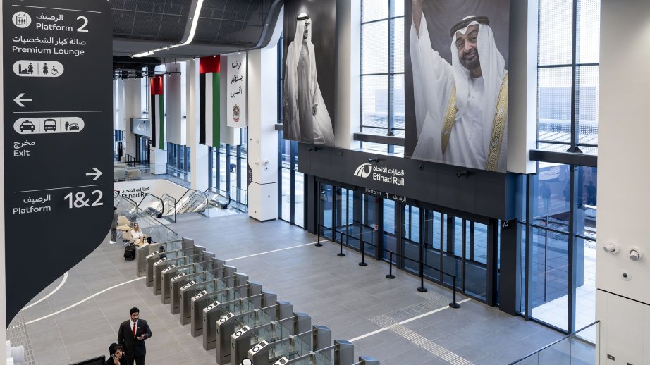 First Etihad Rail passenger service arrives from Fujairah in Abu Dhabi