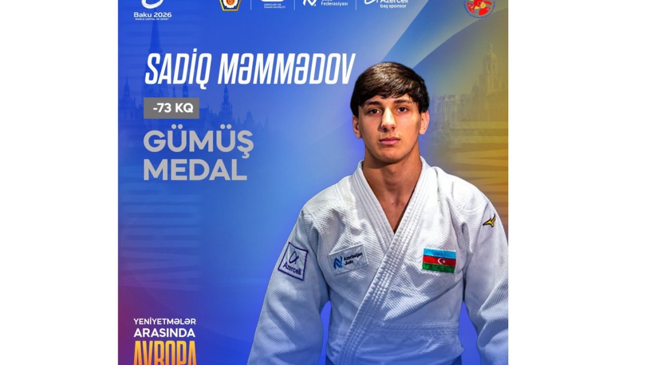 Azərbaycan cüdoçusu Avropa çempionatında gümüş medal qazanıb