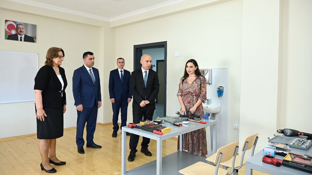 Leyla Aliyeva attends opening of new school building in Yevlakh