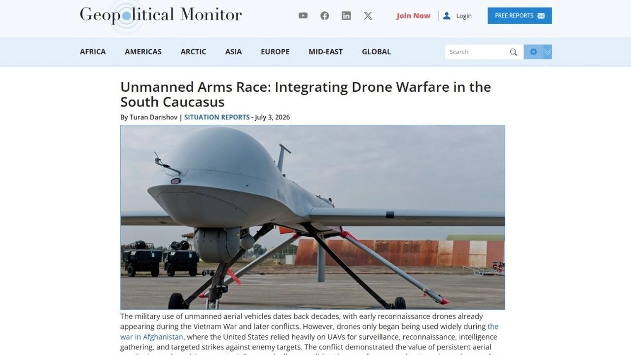 Azərbaycan pilotsuz sistemlərin inkişafı üzrə Cənubi Qafqazda lider mövqeyini qoruyub saxlayır - "Geopolitical Monitor"