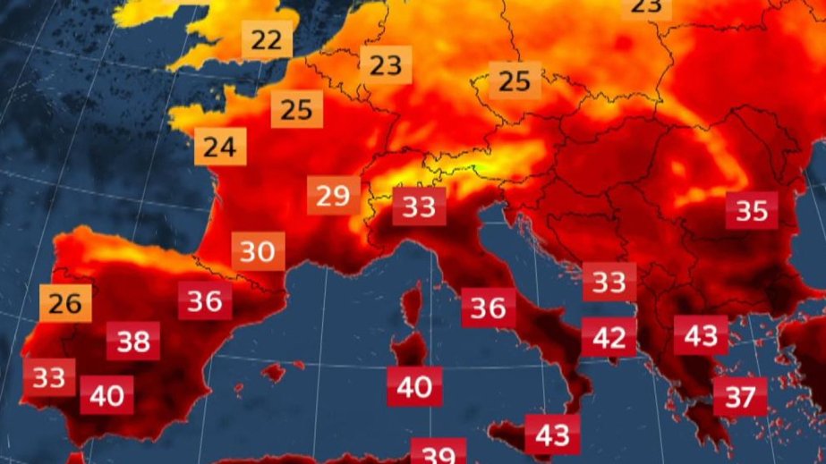 Peak heat in Europe just broke historic 1970s records