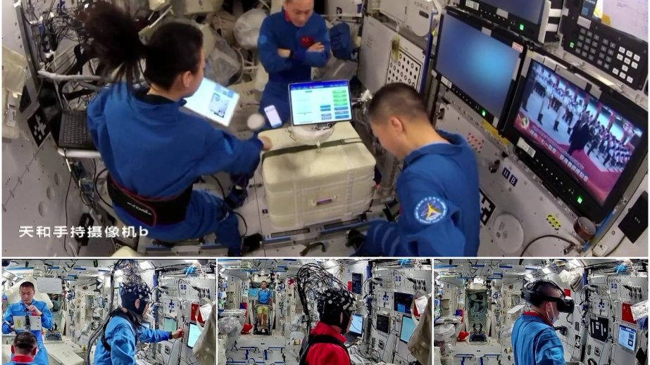 China's Shenzhou XXIII crew tests new measuring device