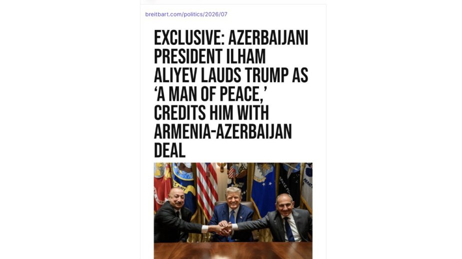 U.S. President Donald Trump shares article featuring President Ilham Aliyev’s remarks