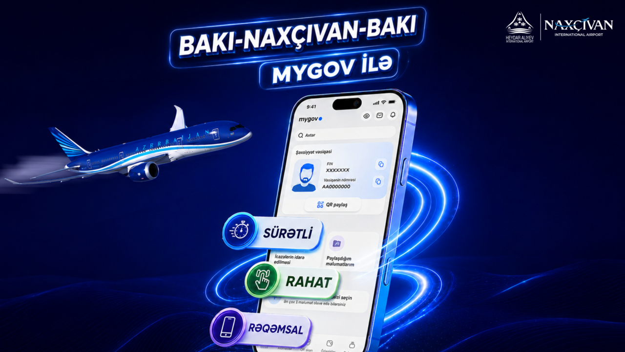 Bakı–Naxçıvan–Bakı marşrutu üzrə sərnişinlər üçün yeni rəqəmsal qeydiyyat xidməti istifadəyə verilib