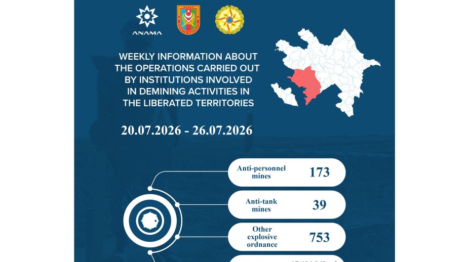 ANAMA: 212 mines and 753 UXOs neutralized over the past week