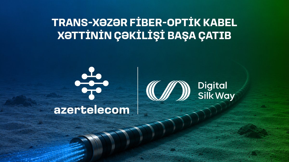 Xəzər dənizinin dibi ilə Trans-Xəzər Fiber-Optik Kabel Xəttinin çəkilişi başa çatıb