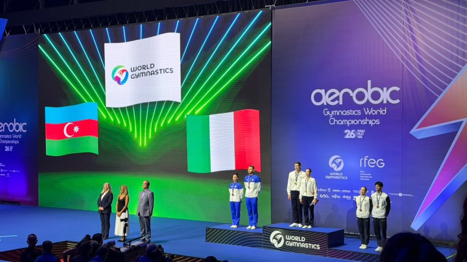 Azərbaycanın aerobika gimnastları dünya çempionatında gümüş medal qazanıblar