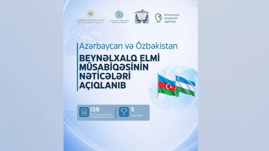 Azərbaycan-Özbəkistan birgə beynəlxalq elmi müsabiqəsinin qalibləri müəyyənləşib