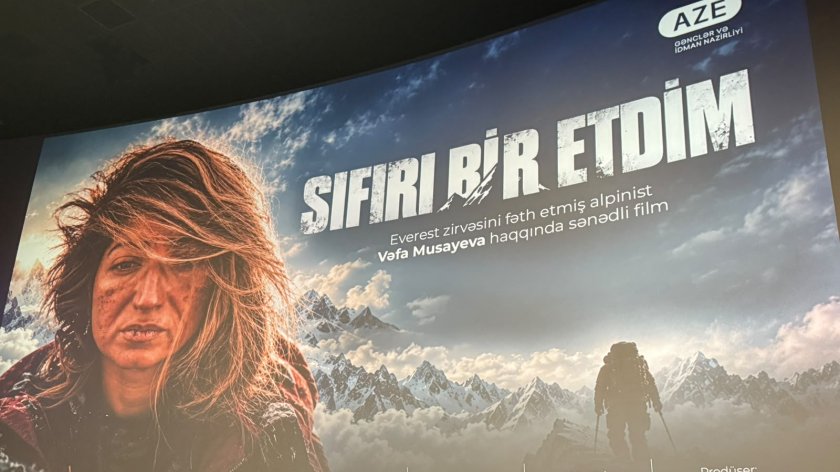 Everest zirvəsinə qalxmış Vəfa Musayevanın həyatından bəhs edən filmin təqdimatı keçirilib