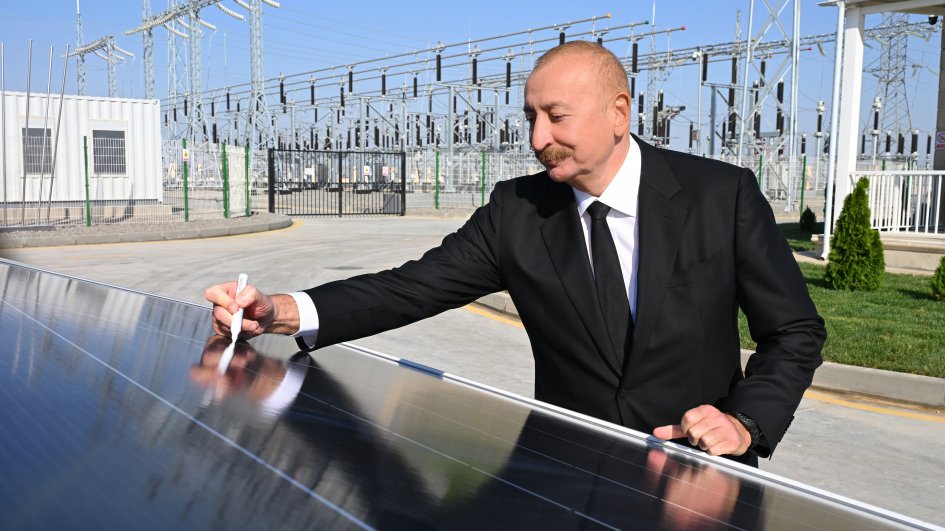 Prezident İlham Əliyev “Qobustan” Günəş Elektrik Stansiyasının açılış mərasimində - MARAQLI GÖRÜNTÜLƏR