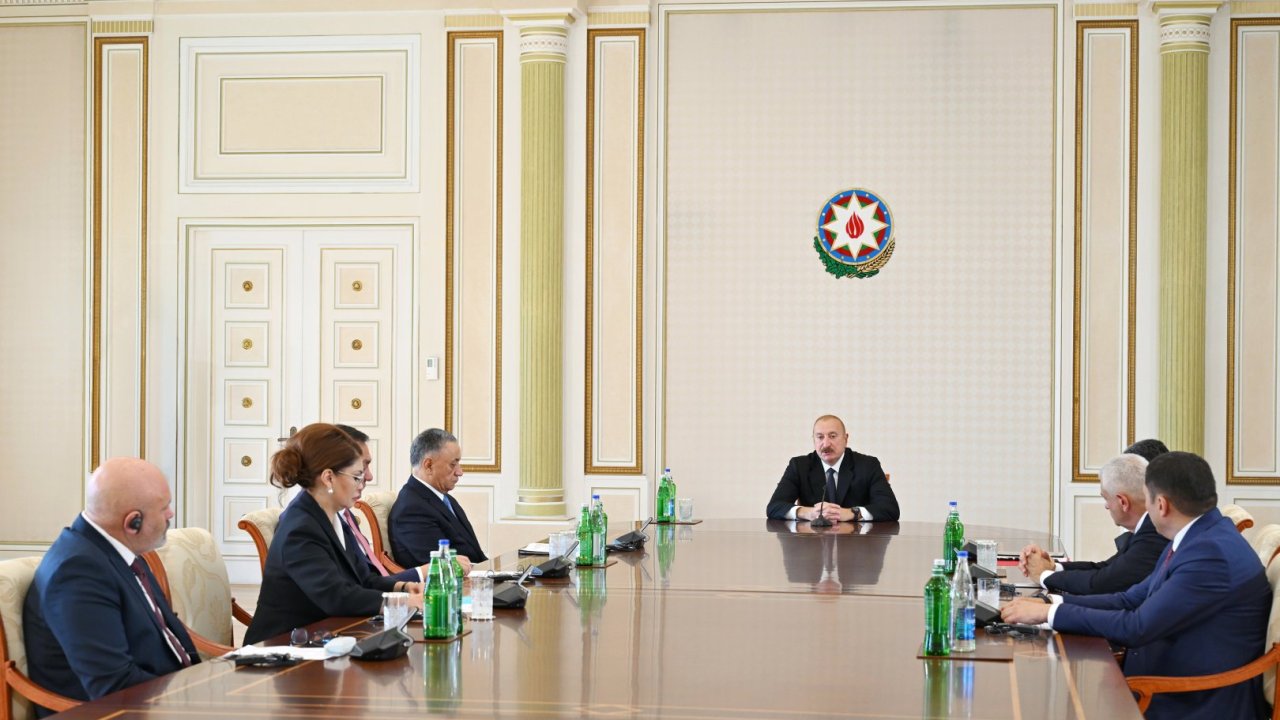 Prezident İlham Əliyev TDT-yə üzv ölkələrin təhlükəsizlik üzrə rəhbər şəxslərini qəbul edib