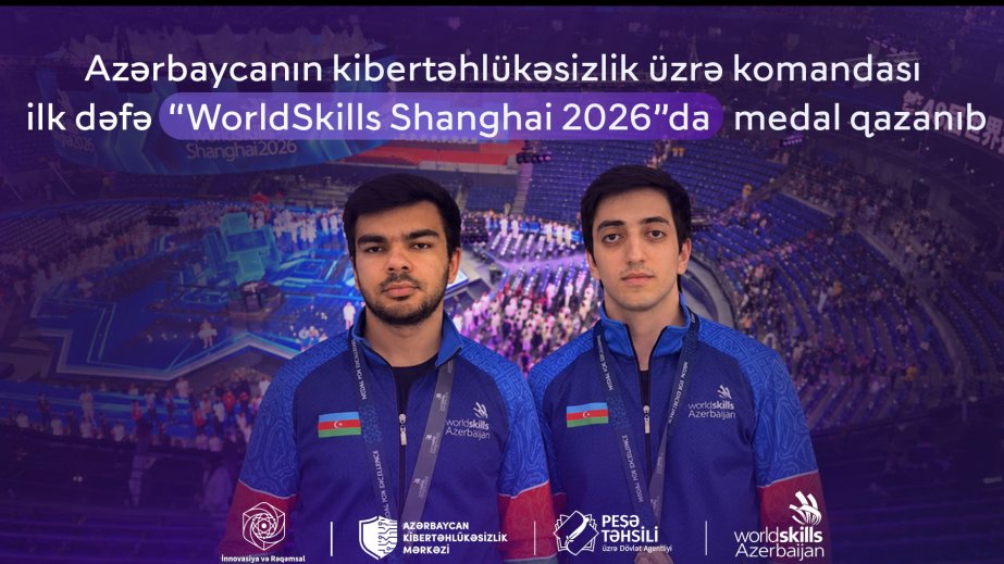 Azərbaycanın kibertəhlükəsizlik üzrə komandası ilk dəfə “WorldSkills Shanghai 2026”da medal qazanıb