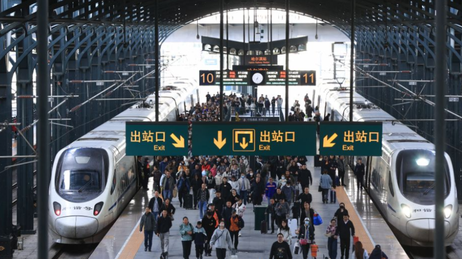 China's railway passenger trips hit record single-day high