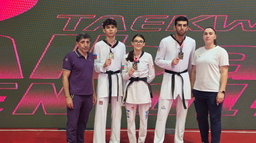 Four Azerbaijani taekwondo fighters claim medals at Albanian Open 2026