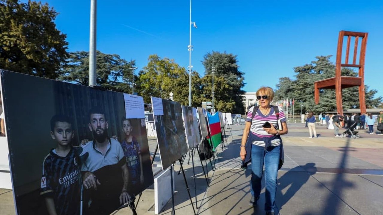 Cenevrədə Ermənistanın Azərbaycana qarşı mina müharibəsinə dair fotosərgi açılıb