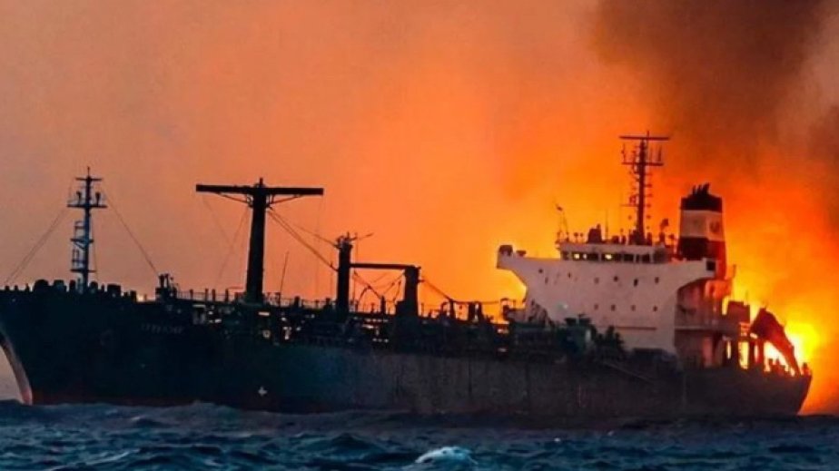 Iran says oil tanker hit naval mine in Strait of Hormuz