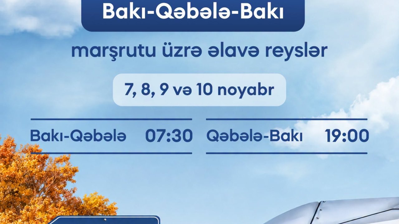 Bakı–Qəbələ–Bakı marşrutu üzrə qatar reysləri artırılır