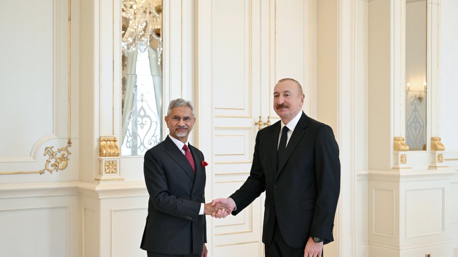 President of Azerbaijan Ilham Aliyev received Minister of External Affairs of India
