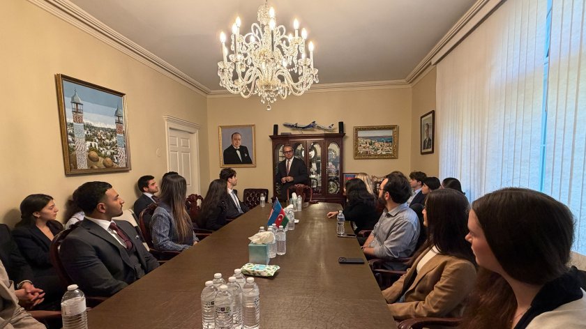 Azərbaycanın ABŞ-dəki səfirliyində Corc Vaşinqton Universitetinin tələbələri ilə görüş olub