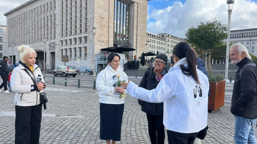 Another peaceful rally by Azerbaijani families of missing persons held in Brussels